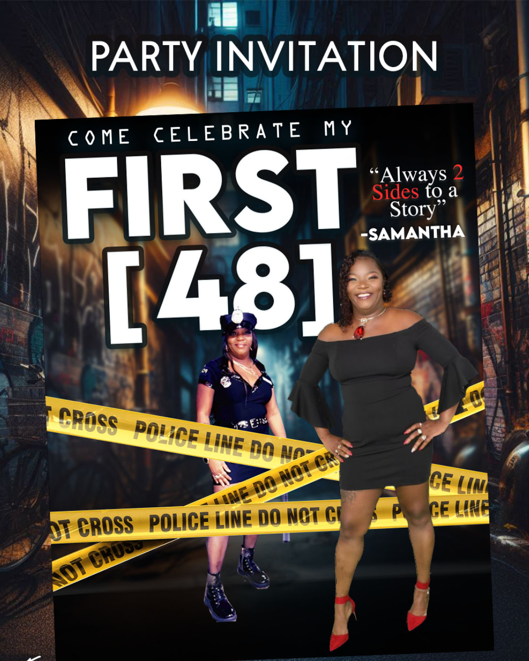 First 48 Themed Birthday Flyer Template - Image 2